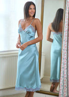 Sage silk nightdress