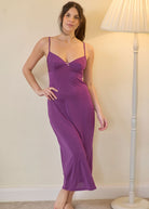Amethyst silk jersey nightdress