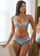 Sage silk bra & briefs