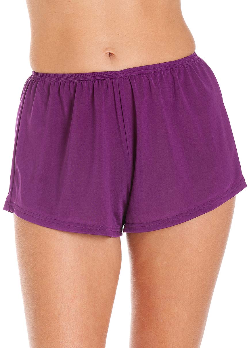 Amethyst silk jersey shorts