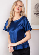 Midnight silk T shirt