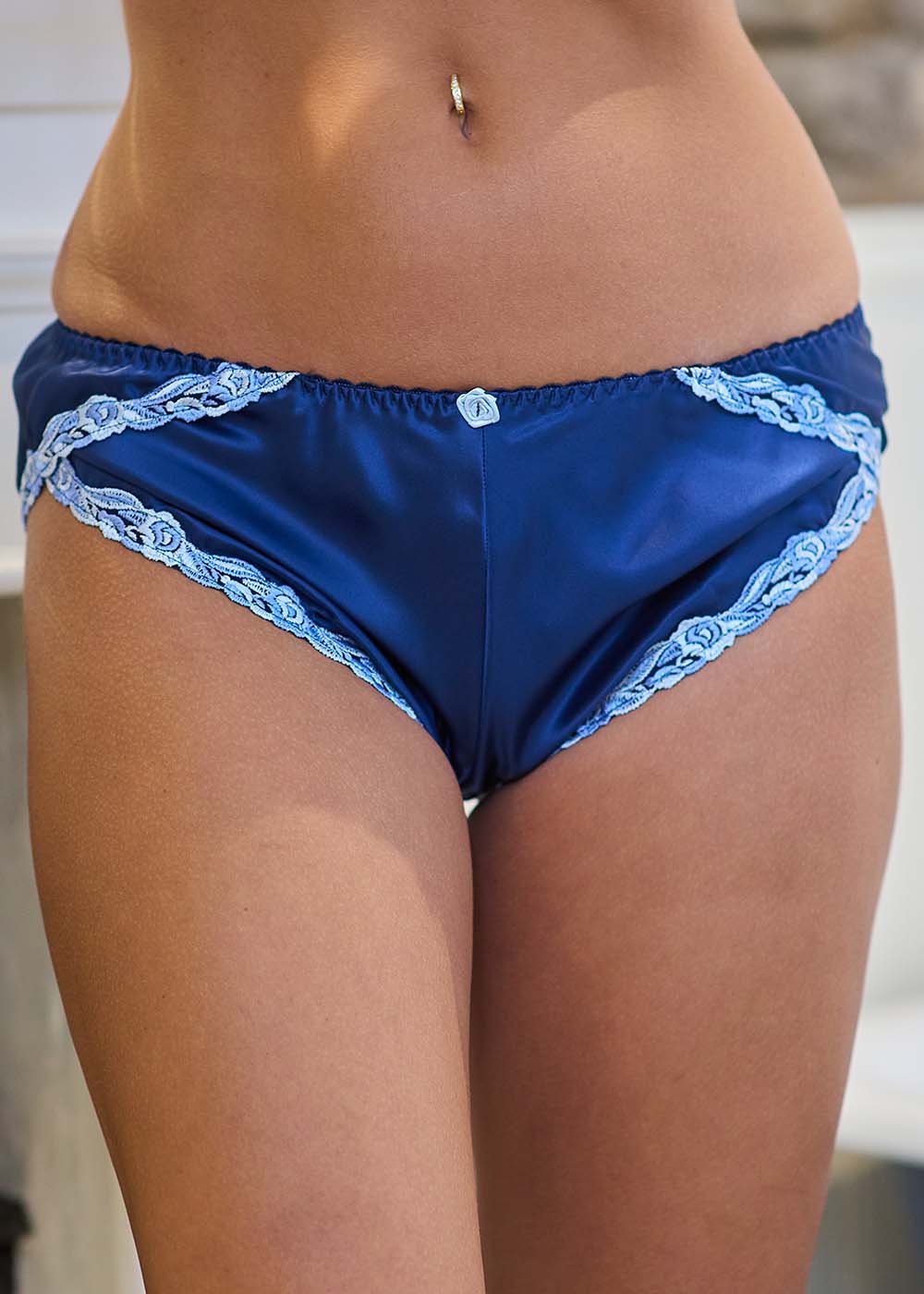 Midnight silk tap pants