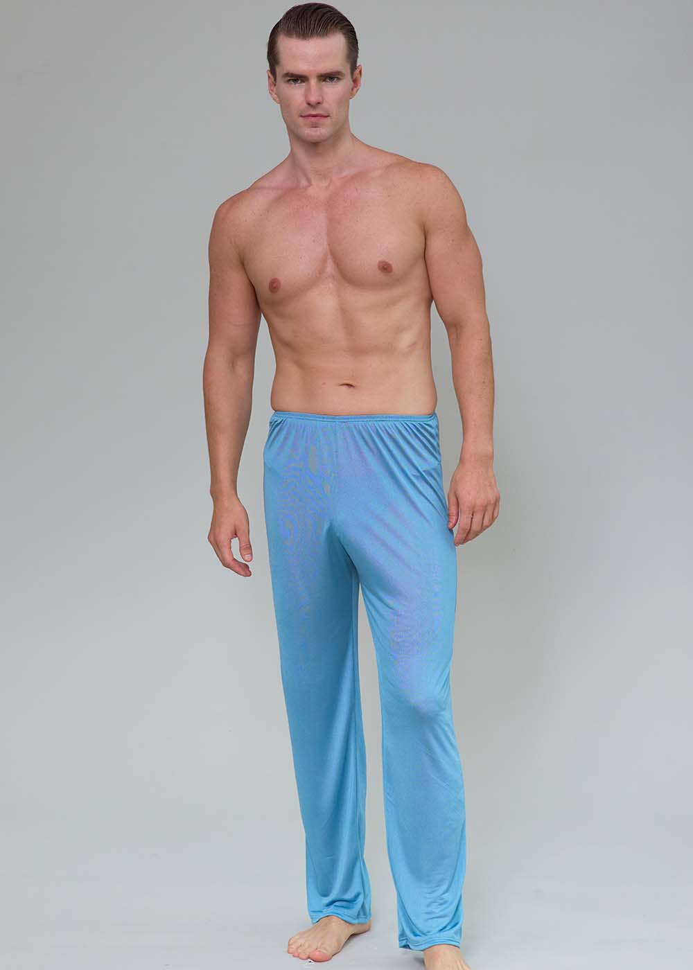 Blue haze silk jersey lounge pants