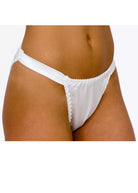 Ivory stretch silk bikini brief