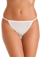 Ivory silk jersey brief