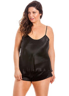 Black silk camisole & Isadora shorts