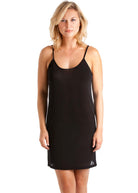 Black silk jersey chemise