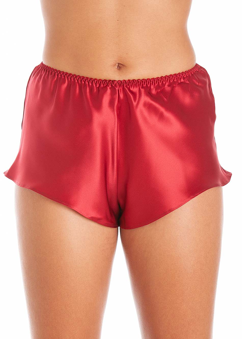 Cranberry silk French knickers