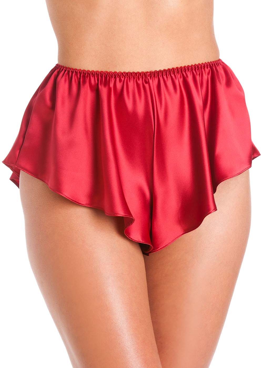 Cranberry silk French knickers