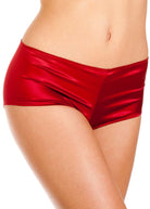 Cranberry stretch silk shorts