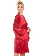 Cranberry silk kimono