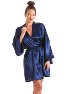 Midnight silk kimono