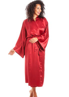 Cranberry silk kimono