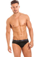 Black silk jersey brief