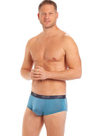 Blue haze silk jersey mini trunks