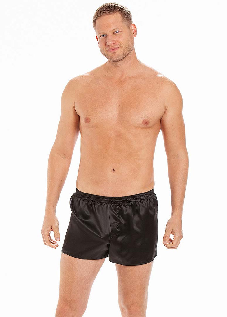 Black silk boxer shorts
