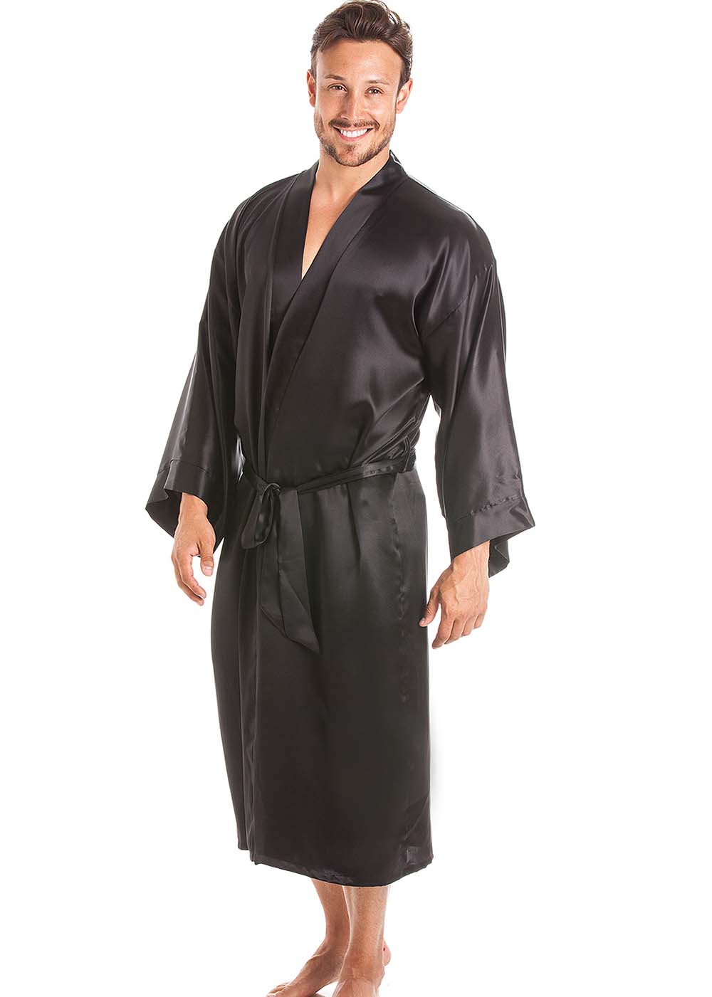 Mens silk kimono hot sale dressing gown