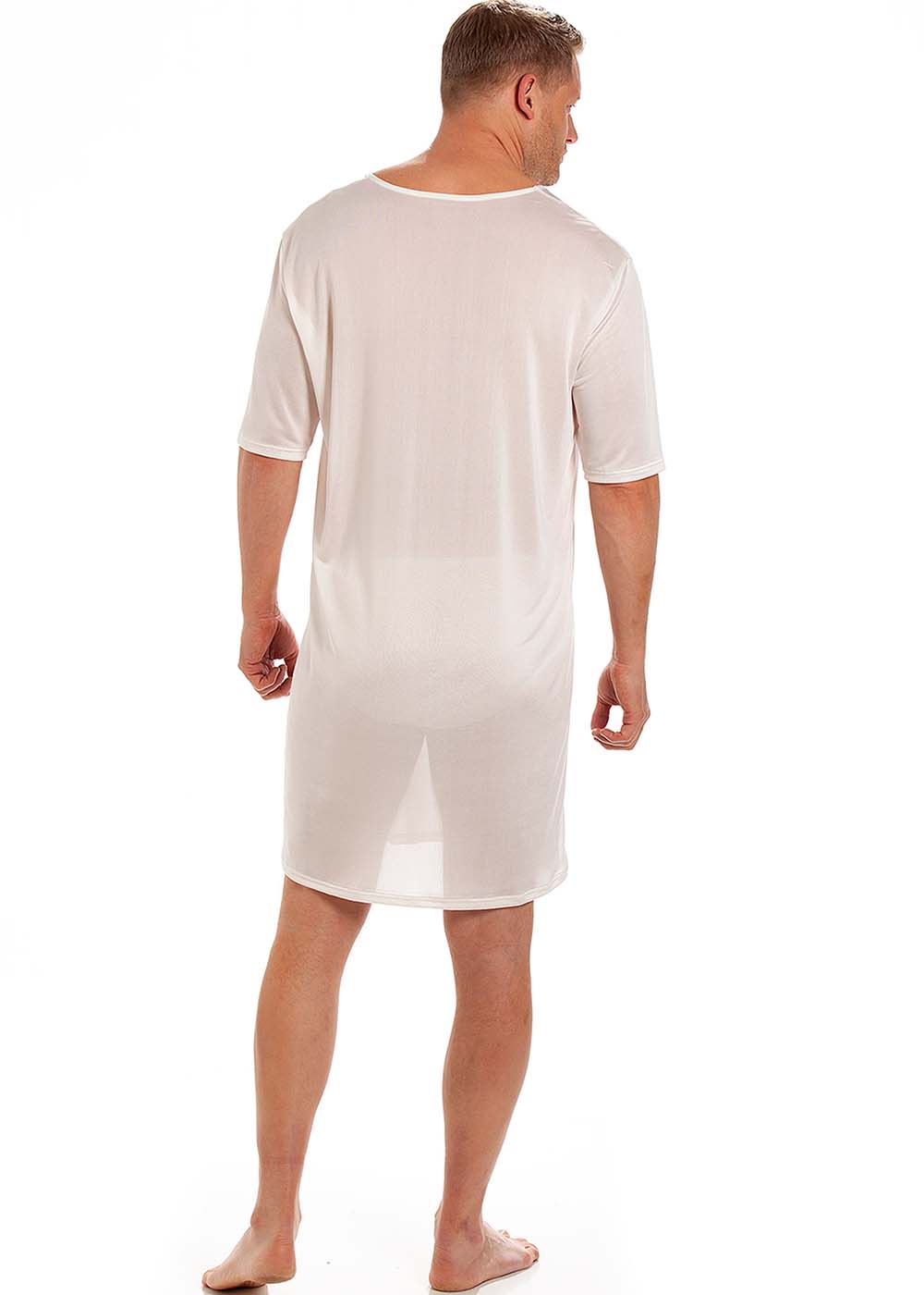 Pure Silk Jersey Nightshirt For Men Sulis Silks