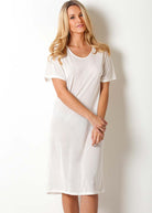 Ivory silk jersey nightshirt