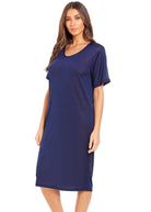 Midnight silk jersey nightshirt