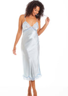 Blue silk nightdress