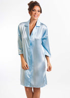 Pale blue silk nightshirt