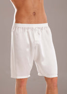 Ivory silk pyjama shorts