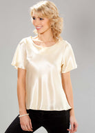 Champagne silk T shirt