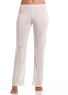 Ivory silk jersey lounge pants